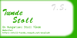 tunde stoll business card