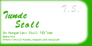 tunde stoll business card